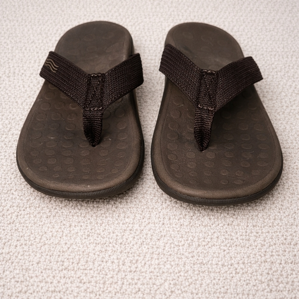 Vionic 44 Wave Orthotic Flip Flops Brown Unisex Sandals Women’s 9 Men’s 8 - Picture 5 of 6